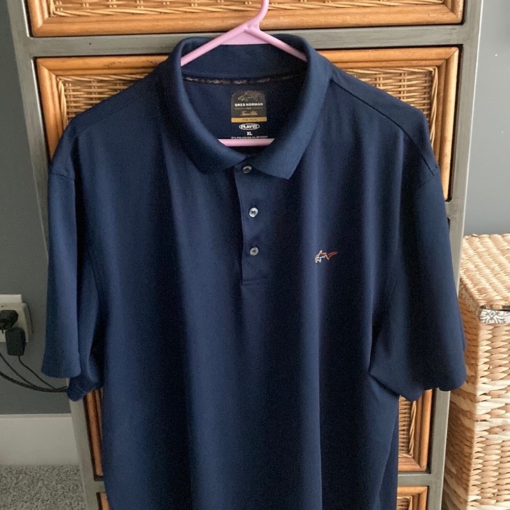 Two golf shirts.